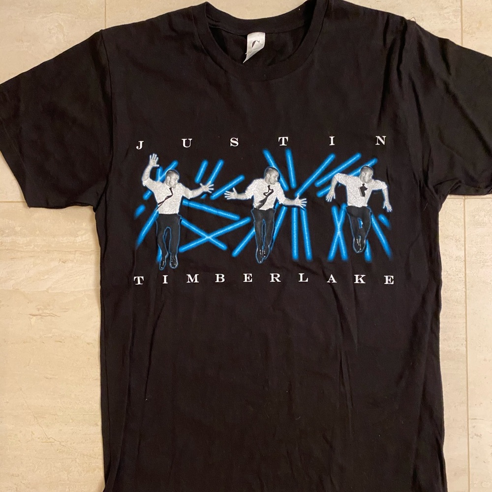 Justin Timberlake 2007 Concert Tour Black Short Sleeve T Shirt Womens S